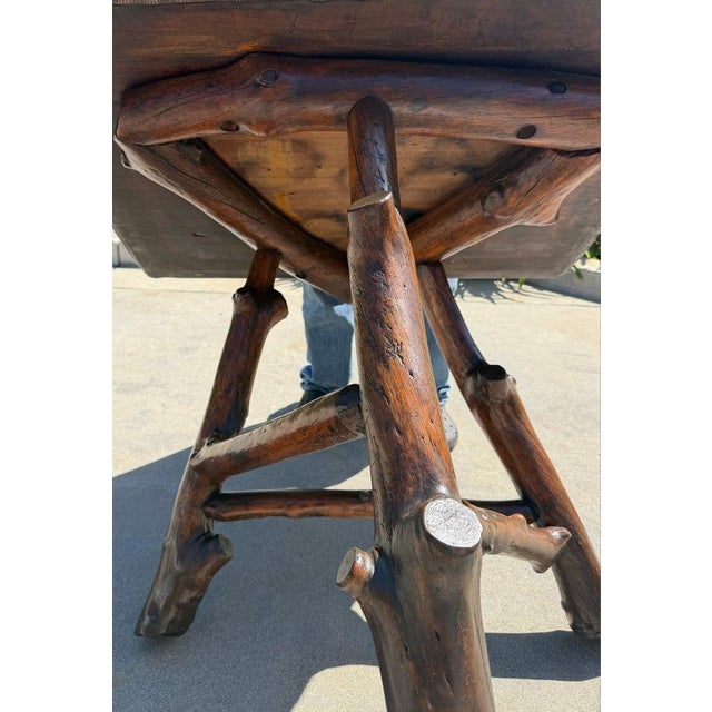 Brown 1940s Old Hickory Center Table For Sale - Image 8 of 8
