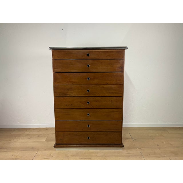 Vintage Bauhaus-Style Wooden and Steel Chest of Drawers, 1960s For Sale - Image 9 of 9