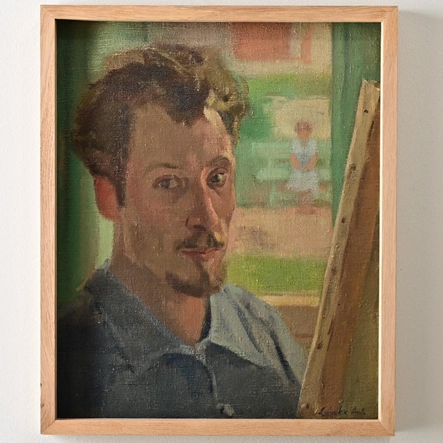 Modern Vintage Belgian Oil on Canvas Signed Luyckx For Sale - Image 3 of 9