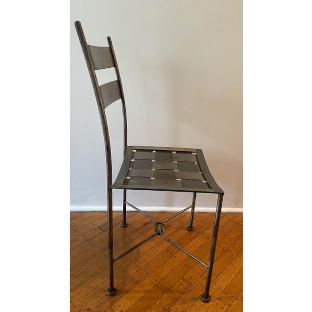 Metal Pair Artisan 1960s Iron Patio Chairs For Sale - Image 7 of 13