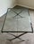 Baker Furniture Company Late 20th Century Attributed to Barbara Barry for Baker Glass Top Coffee Table With Iron Base For Sale - Image 4 of 6