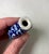 Antique Blue & White Enamel Lotus Flower Chinese Snuff Bottle With Stone Stopper For Sale - Image 15 of 15