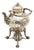 Fluted Silver Kettle on Trivet with Raised Circular Feet, Lamp and Chestnut Handle For Sale