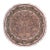 Shabby Chic 1990's Pak-Persian Brown/Green Wool Round Rug- 7'11'' X 8'0'' For Sale