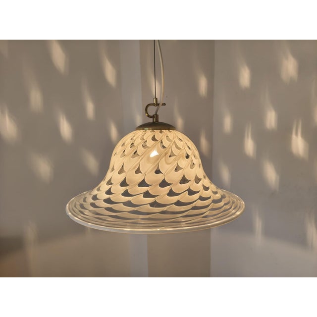 Mid-Century White Art Glass Pendant from Kaiser-Leuchten, Germany, 1970s For Sale - Image 17 of 18