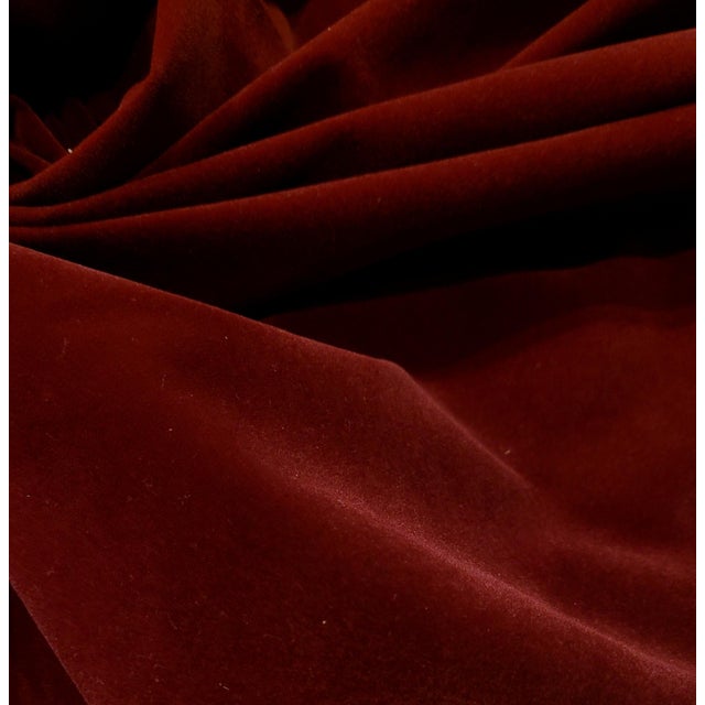 Pierre Frey "Chroma" Henna Deep Red Velvet: 6.5 Yards For Sale In Los Angeles - Image 6 of 6