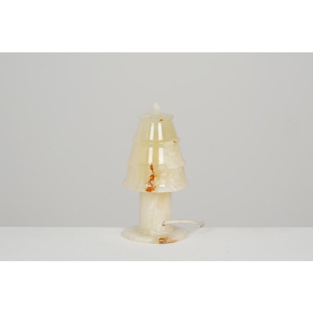 Bauhaus Small Modern Onyx Night Light, 1950 For Sale - Image 3 of 7