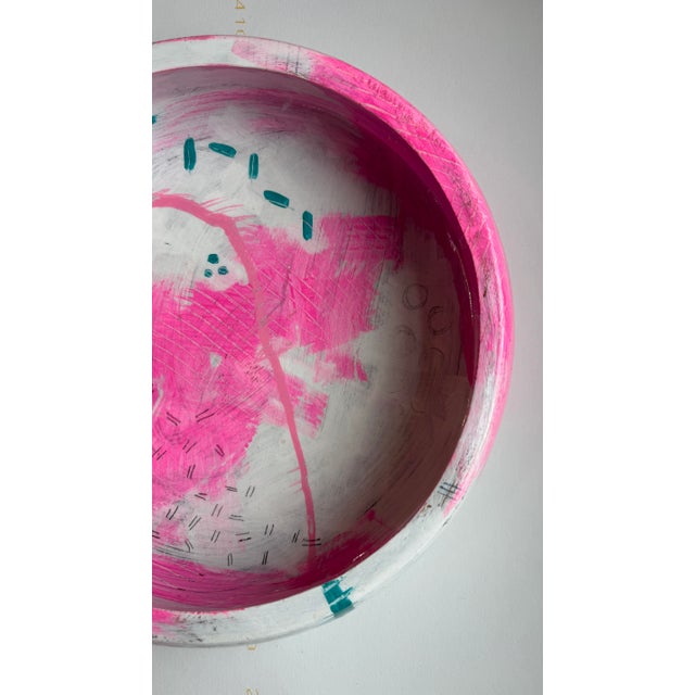 Wood Hand Painted Wood Bowl For Sale - Image 7 of 12