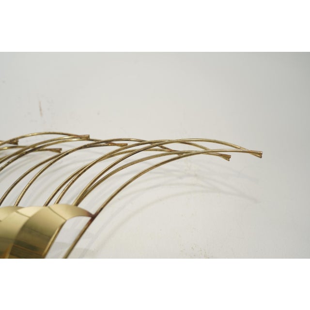 Brass Large Signed Curtis Jere Peacock in Flight Wall Art – Vintage 1980s For Sale - Image 8 of 13