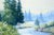 American McKenzie River, Oregon - Mid Century Pacific Northwest Evergreen Landscape by Loretta Adele Lee Kirchoff For Sale - Image 3 of 4