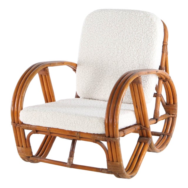 Pretzel Chair in Rattan, 1970s For Sale