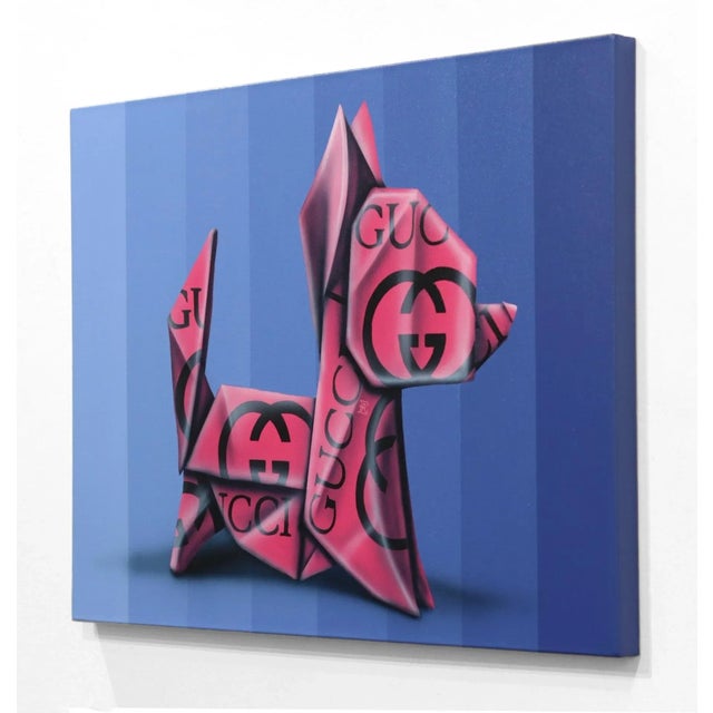 "Honor and Gucci" Contemporary Original Pop Art Acrylic Painting by Emilio Rama For Sale In Los Angeles - Image 6 of 9