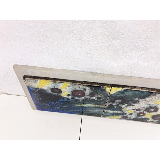Blue Mural in Ceramic from Karlsruher Majolika, 1960s For Sale - Image 8 of 18