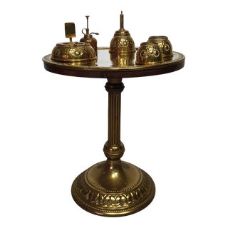 Art Nouveau Brass Smoke Table For Sale