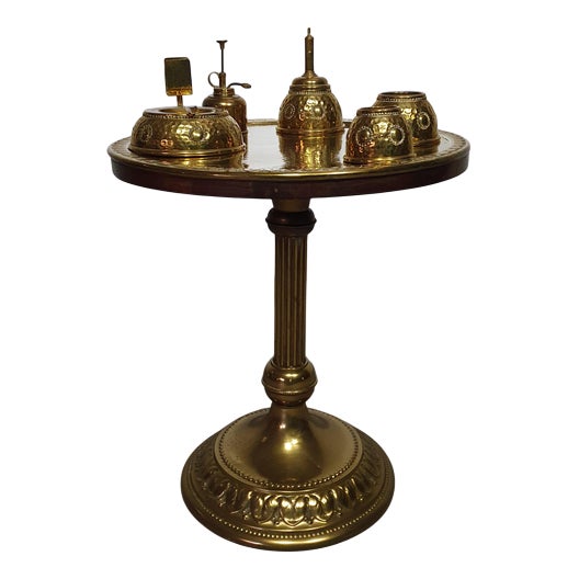 Art Nouveau Brass Smoke Table For Sale