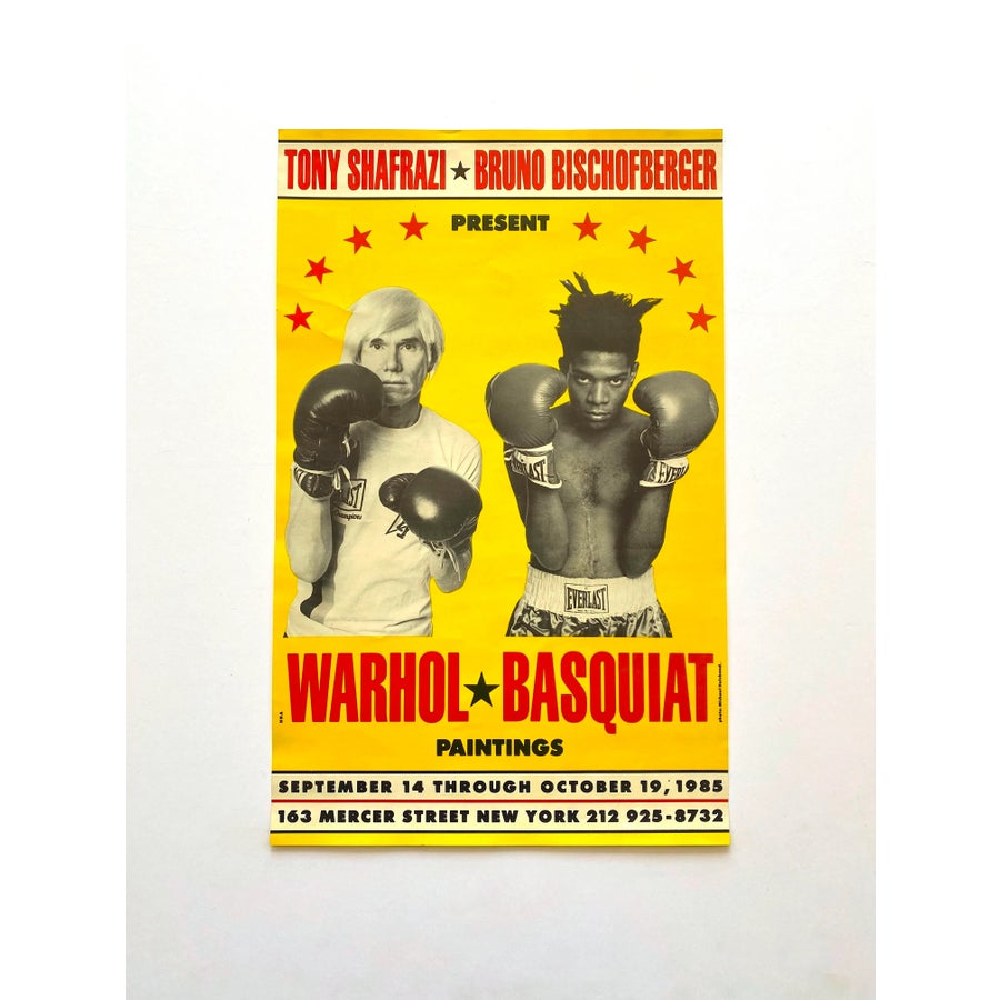 ANDY WARHOL JEAN MICHEL BASQUIAT RARE ORIG 1985 LITHO PRINT