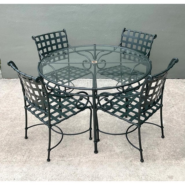 Mid-Century Modern Vintage Brown Jordan “Florentine” Cast Aluminum Outdoor Dining Table For Sale - Image 3 of 12