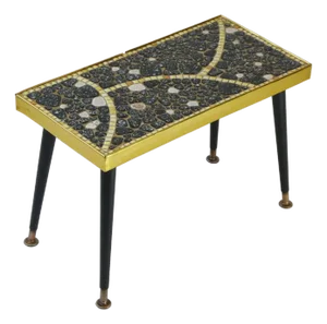Vintage Mosaic Rectangular Side Table, 1960s