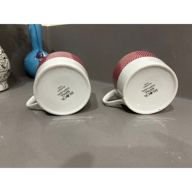 1990s Block Spal Sunset Ceramic Tea Cups- Set of 2 For Sale - Image 4 of 4