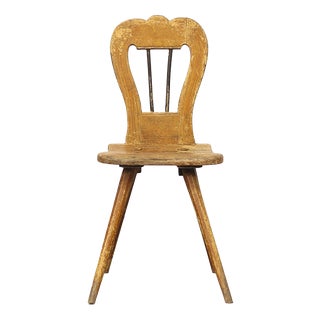 Primitive Rustic Farmhouse Wabi Sabi Mountain Chair, 1800s For Sale