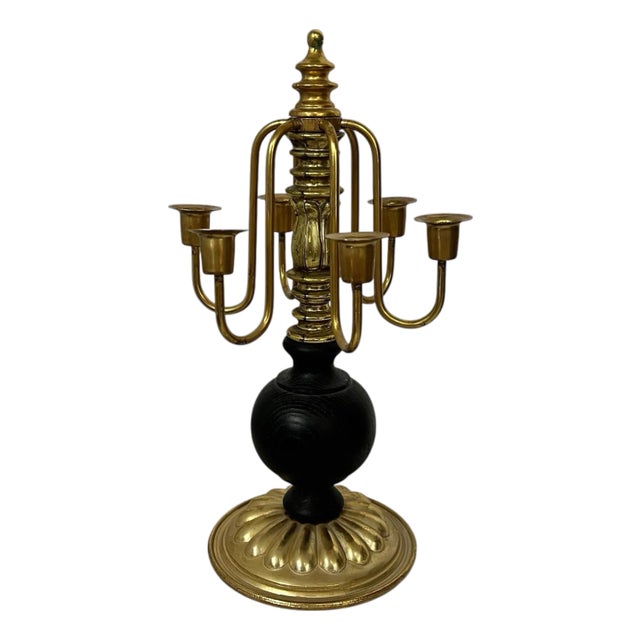 Vintage Mid Century Six Arm Candelabra For Sale