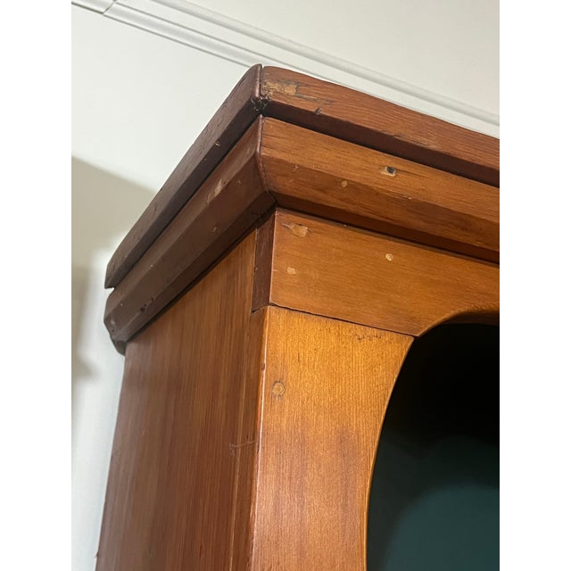 Late 19th Century Primitive Wide Plank Pine Step Back Cupboard For Sale - Image 4 of 12