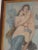 Exquisite antique oil painting depicting Cupid and Psyche ascending to the heavens, one of the greatest love stories in...