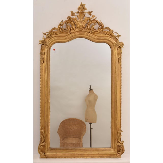 Antique Gold Leaf Mirror, 1850s For Sale - Image 4 of 12