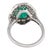 Art Deco Style 4.48 Carat Emerald Diamond Platinum Ring, Size 7.5 For Sale In Los Angeles - Image 6 of 6