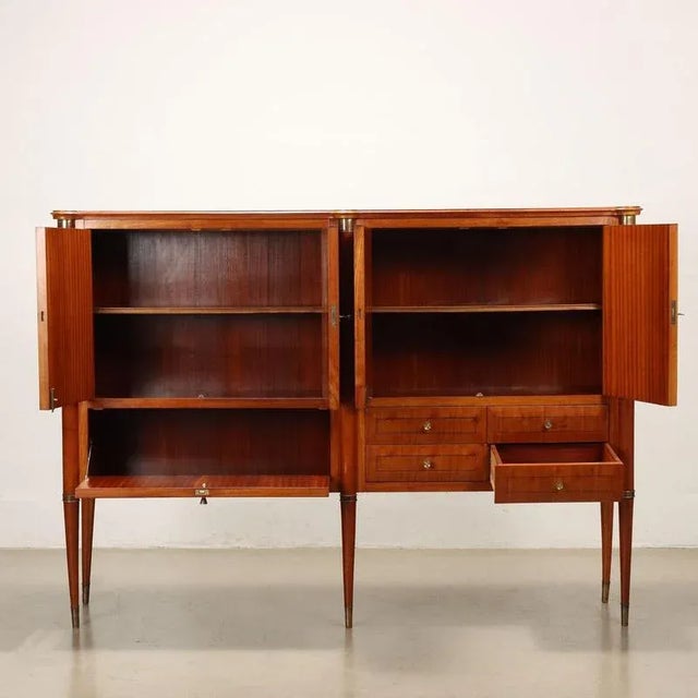 Cherry & Brass Sideboard, 1950s For Sale - Image 3 of 12