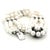 Vintage Retro Multi-Strand Pearl and Sapphire 14k White Gold Bracelet For Sale - Image 12 of 15