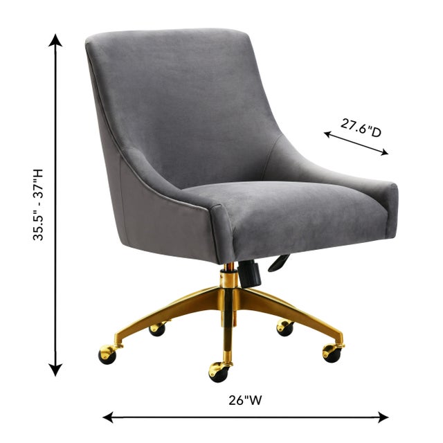 Beatrix Grey Office Swivel Chair For Sale In Los Angeles - Image 6 of 8