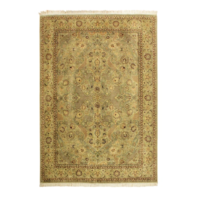 1970s 1970s Agra Pak Persian Green/Brown Wool Rug - 10'1'' X 14'3'' For Sale