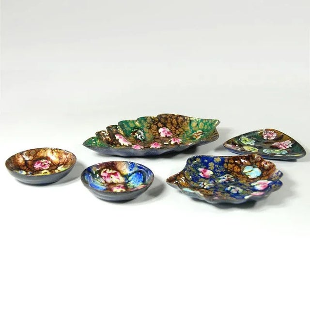 Metal Enameled Copper Bowls, 1960s, Set of 5 For Sale - Image 7 of 10
