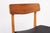 Mid Century Danish Teak Wood & Black Vinyl Dining Chairs For Sale - Image 9 of 13