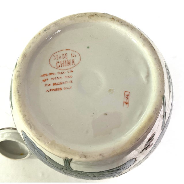 Ceramic Ginger Jar-Hand Painted Porcelain With a Lotus and Crane Motif – Early 20th Century For Sale - Image 7 of 7
