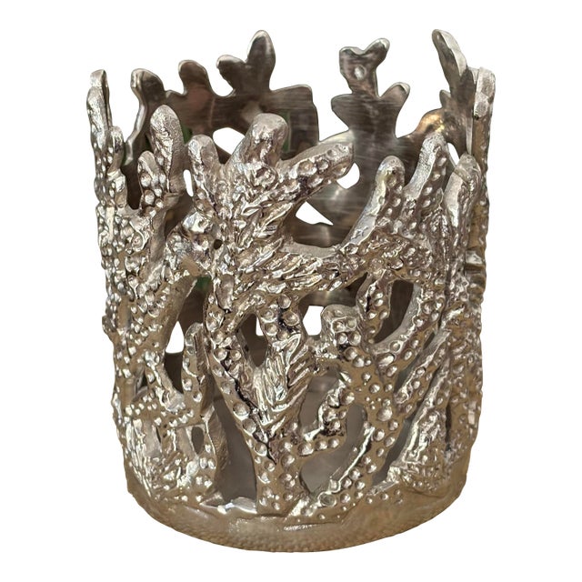 1990s Coastal Candle Jar Holder by Mariposa For Sale