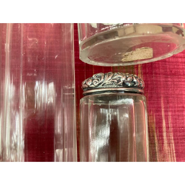 Antique Sterling &Crystal Dresser Set For Sale In Philadelphia - Image 6 of 13