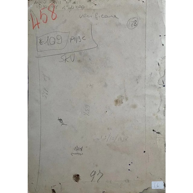 Globe is an original drawing in China ink and white lead on creamy cardboard realized by Gabriele Galantara (1865-1937)....