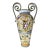 Mid 20th Century Hand-Painted Italian Majolica Ceramic Amphora Floor Vase With Caffagiolo Pattern For Sale