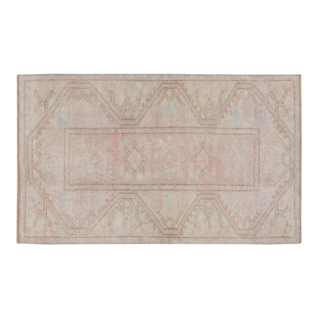 Vintage Turkish Anatolian Hand Knotted Wool Rug, 2'7''x4'3'' For Sale