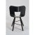 Tria wood 4 legs chair, black open pore seat - black painted legs open pore by Colé Italia with Lorenz & Kaz (2019)...