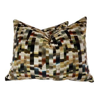 Kravet "Saturn Velvet" in Bronze/Pewter 16"x20" Pillows-A Pair For Sale