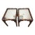 1970s Vintage Italian Faux Bamboo Side Tables With Mirrored Glass Surfaces, a Pair For Sale