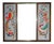 Mid 20th Century Mosaic Art Birds of Paradise Full Length Floor Mirror For Sale