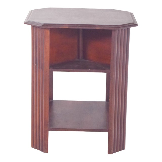 Art Deco Octagonal Side Table in Wood, 1920s For Sale