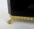 C.1930's Cenedese Murano Italian Hand-Blown Black Keepsake Lidded Box & Accent Dish With Bronze Gilded Mounts For Sale - Image 16 of 18
