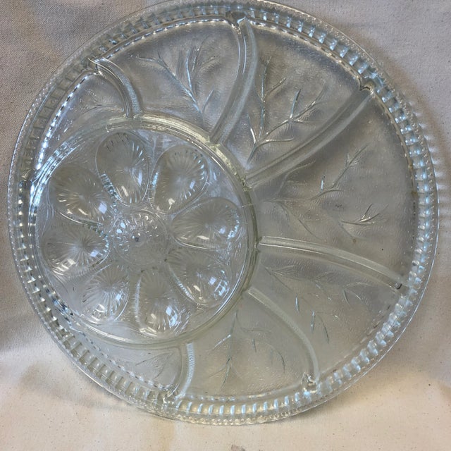 1970s Crystal Appetizer Plate For Sale In Atlanta - Image 6 of 10