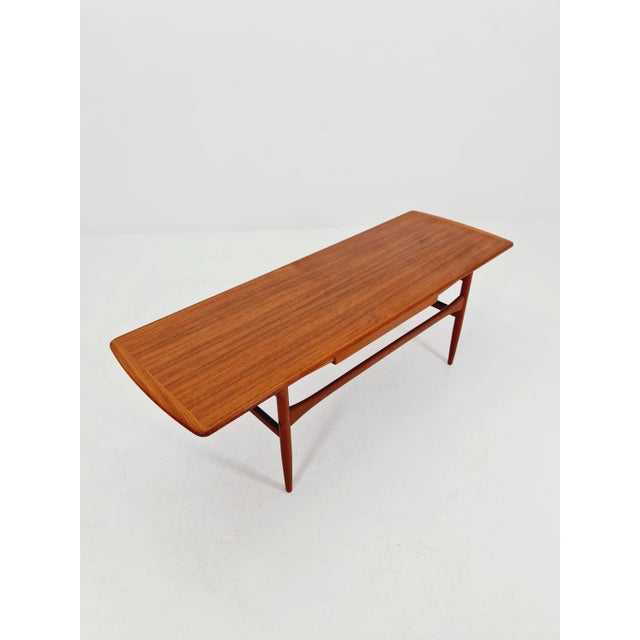 Wood Vintage Danish Teak Coffee Table with Drawer from Arrebo Møbelfabrik, 1960s For Sale - Image 7 of 18