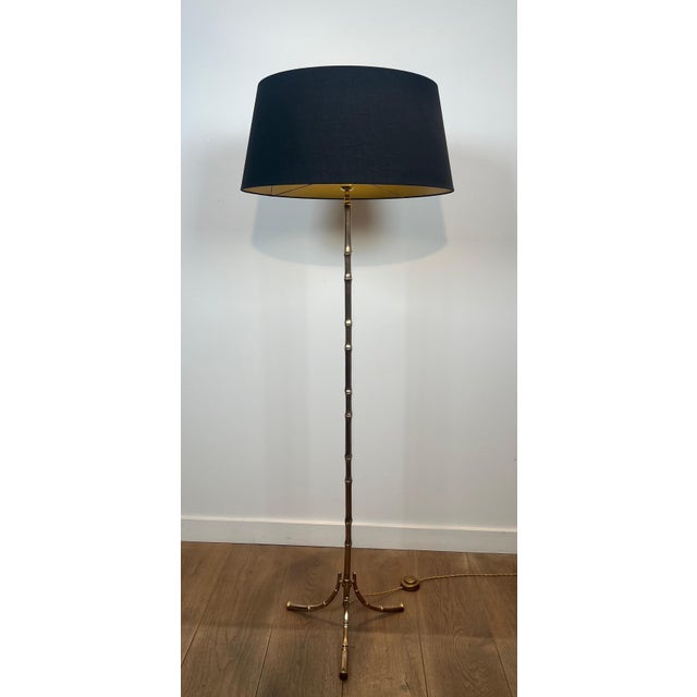 1940s Bronze faux bamboo floor lamp by Maison Bagués For Sale - Image 11 of 12